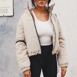 Beige Puffer Jacket